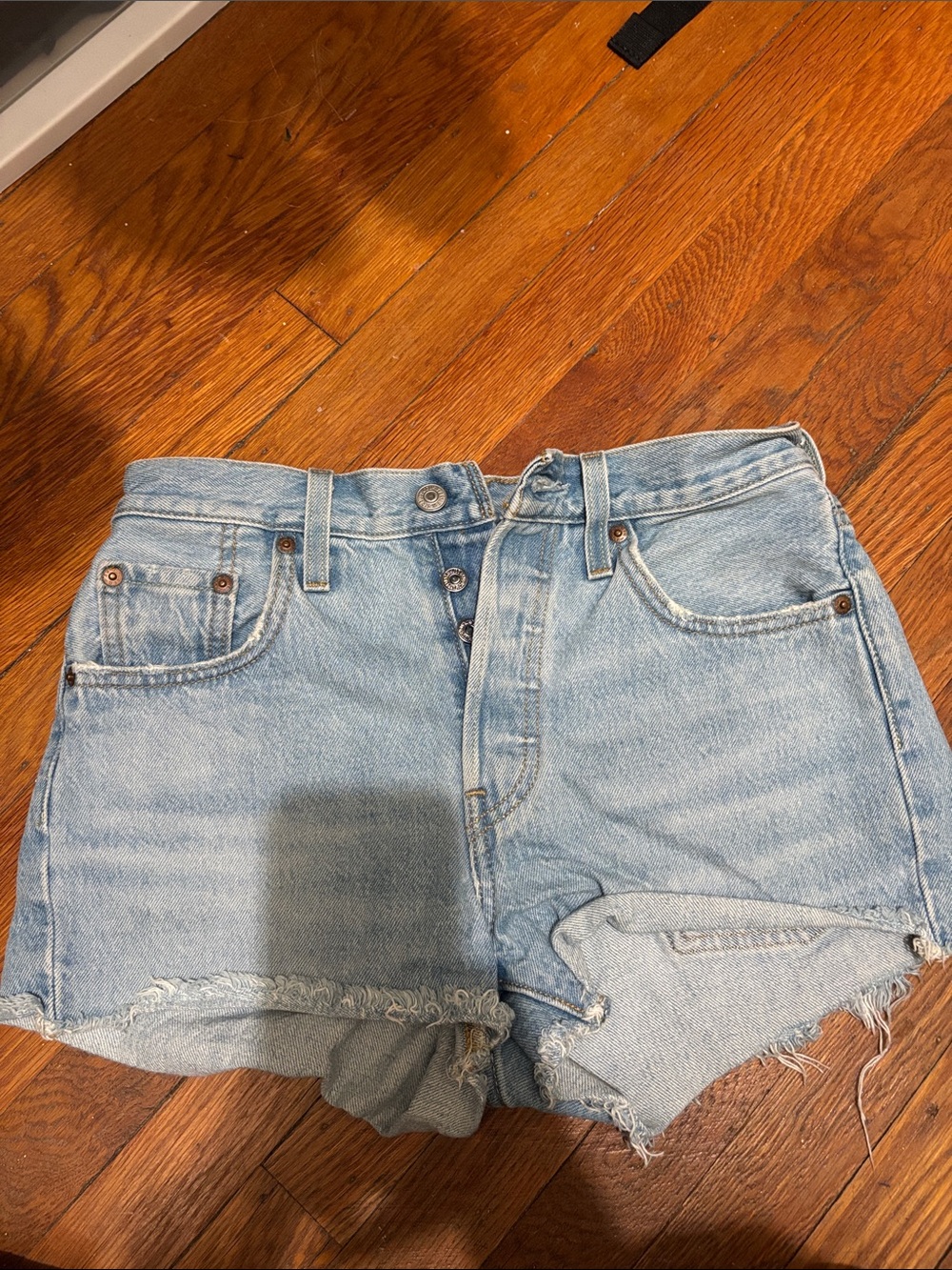 Levi’s Light Blue Denim Women’s High-Rise Cutoff Shorts